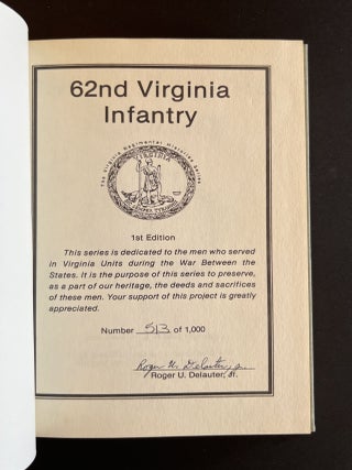 62nd Virginia Infantry (Virginia Regimental Histories Series)