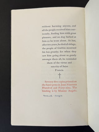 Of the Most Holy Miracle of Saint Francis in Taming the Fierce Wolf of Gubbio