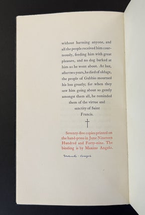 Of the Most Holy Miracle of Saint Francis in Taming the Fierce Wolf of Gubbio