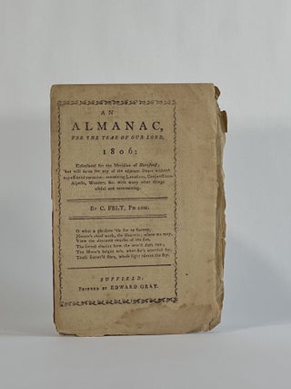 Item #10753 An Almanac, for the Year of our Lord, 1806: Calculated for the Meridian of Hartford....