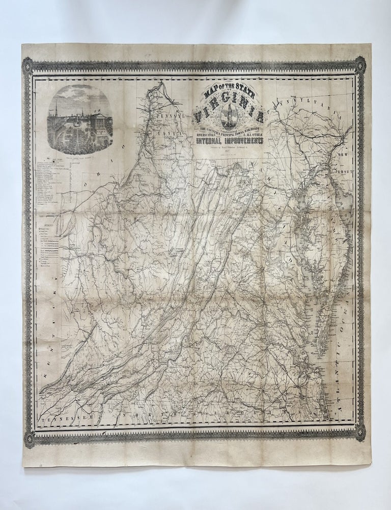 Item #11044 Map of the State of Virginia, Containing the Counties, Principal Towns, Railroads, Rivers, Canals & All Other Internal Improvements. Civil War, Ludwig | von Bucholtz, Charles L. Ludwig.