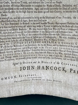 [Declaration of Independence] A Declaration by the Representatives of the United States, in General Congress Assembled. . .