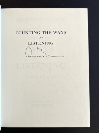 Counting the Ways and Listening: Two Plays