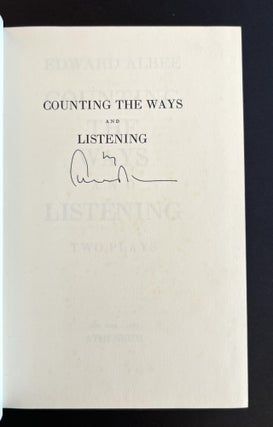 Counting the Ways and Listening: Two Plays
