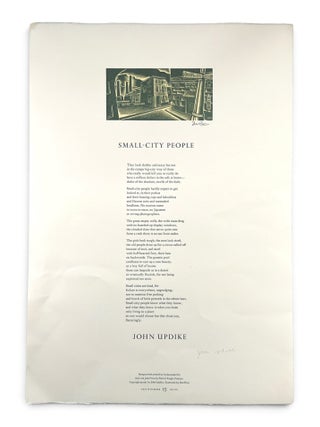 Item #11528 [Broadside] Small-City People. John | Updike, Don Rico