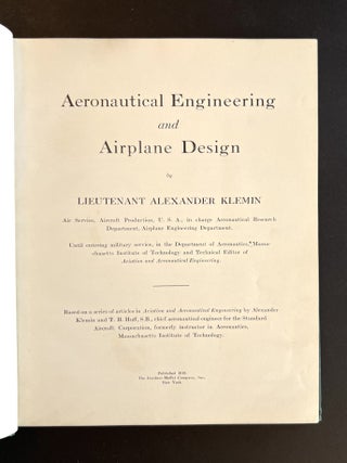 Aeronautical Engineering and Airplane Design