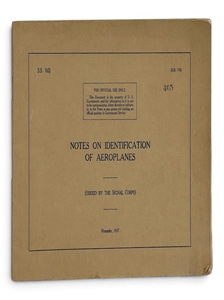 Item #11601 Notes on Identification of Aeroplanes, November 1917. United States. Signal Corp
