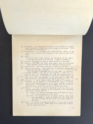 Airplane Department, Lecture Notes. Part I. Nomenclature [and] Part II. Theory of Flight