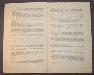 THE NONESUCH PRESS: COMPLETION OF THE 1923 PROGRAMME
