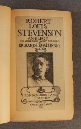 ROBERT LOUIS STEVENSON, AN ELEGY AND OTHER POEMS, MAINLY PERSONAL
