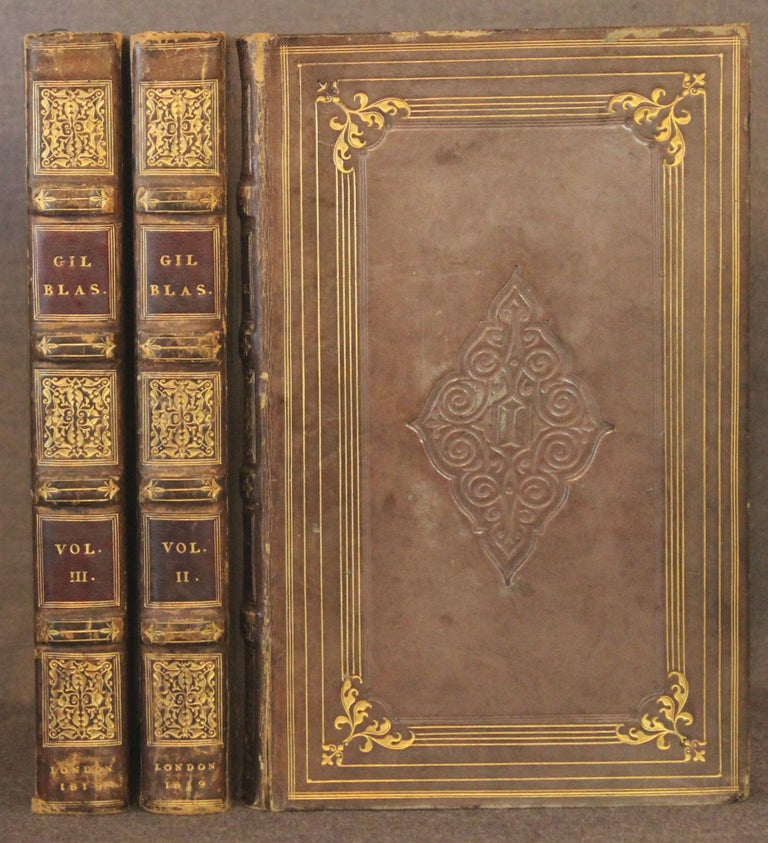 Item #4557 THE ADVENTURES OF GIL BLAS, OF SANTILLANE . . . In Three Volumes (Complete). Alain-Rene | Lesage, T. Smollett.