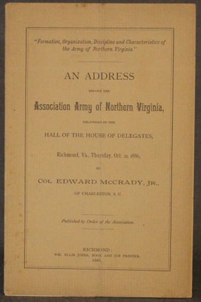 Item #4919 “FORMATION, ORGANIZATION, DISCIPLINE AND CHARACTERISTICS OF THE ARMY OF NORTHERN...