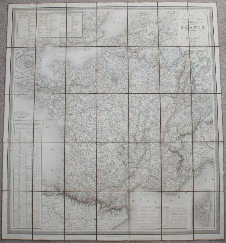 Item #5475 [Map] CARTE ADMINISTRATIVE, PHYSIQUE, ET ROUTIERE DE LA FRANCE. | association Dufour, Francis Peyre Porcher, Auguste Henri.