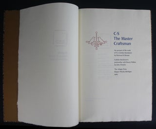 [Doves Press | Leaf Book] C-S MASTER CRAFTSMAN: An Account of the Work of T. J. Cobden-Sanderson [and] Cobden-Sanderson's Partnership with Emery Walker