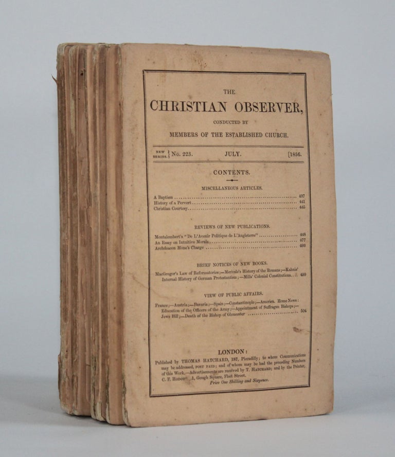Item #6171 THE CHRISTIAN OBSERVER, CONDUCTED BY MEMBERS OF THE ESTABLISHED CHURCH (7 Issues, July 1856 through April 1857): Nos. 223-225, 229-232