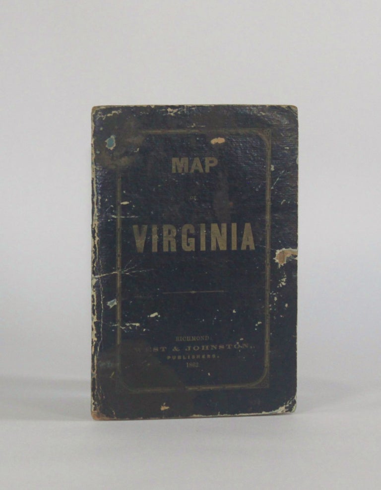 Item #6258 [Confederate Imprint | Cover Title] MAP OF VIRGINIA. MAP OF THE STATE OF VIRGINIA, Containing the Counties, Principal Towns, Railroads, Rivers, Canals & All Other Internal Improvements. Ludwig | von Bucholtz, Charles L. Ludwig.