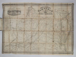 [Confederate Imprint | Cover Title] MAP OF VIRGINIA. MAP OF THE STATE OF VIRGINIA, Containing the Counties, Principal Towns, Railroads, Rivers, Canals & All Other Internal Improvements