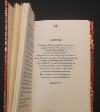 A Book of Commandments, for the Government of the Church of Christ, Organized According to Law, on the 6th of April, 1830 (Facsimile)