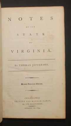 NOTES ON THE STATE OF VIRGINIA
