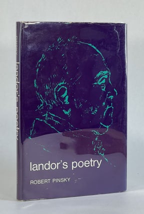 Item #6625 LANDOR'S POETRY. Literature, Robert Pinsky