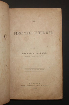 [Confederate Imprint] THE FIRST YEAR OF THE WAR