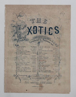 Item #6947 [Confederate Imprint] [Sheet Music] ANNIE LAWRIE [LAURIE] (The Exotics; Flowers of...