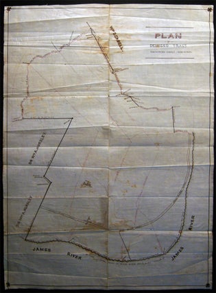 Item #7181 [CIRCA 1870. MANUSCRIPT] PLAN OF A DEMISED TRACT CONTAINING ABOUT 1488 ACRES on the...