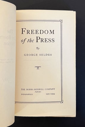 FREEDOM OF THE PRESS
