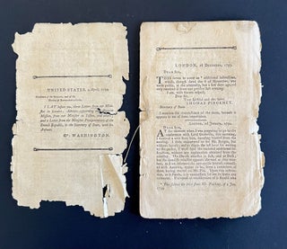 [Cover Title] A MESSAGE OF THE PRESIDENT OF THE UNITED STATES TO CONGRESS, ENCLOSING THREE LETTERS from the Minister Plenipotentiary of the United States in London; also a Letter from the Minister Plenipotentiary of the French Republic to the Secretary of State, with his Answer.