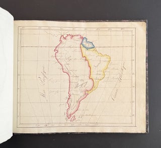 [MANUSCRIPT ATLAS; 17 HAND-DRAWN AND HAND-COLORED MAPS OF THE WORLD]