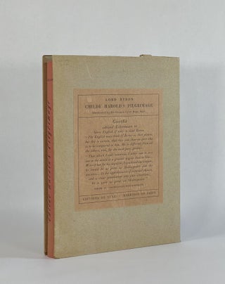 Item #8333 [Designed by Monroe Wheeler] CHILDE HAROLD'S PILGRIMAGE: A Romaunt by Lord Byron. Lord...