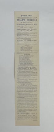 Item #8426 [Broadside Advertisement] [Lottery] $550,000. GRAND CONCERT AT LOUISVILLE, KY. ON...