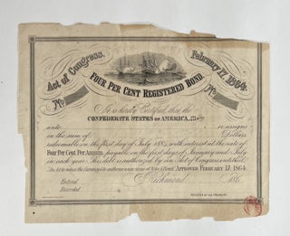 Item #8458 [Confederate Bond] FOUR PER CENT REGISTERED BOND