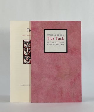 Item #8725 Tick Tock: Short Stories and Woodcut (w/Prospectus). Russell Edson
