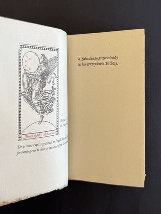 Goudy Gaudeamus: In Celebration of the Dinner Given Frederic W. Goudy on his 74th Birthday, March Eighth, 1939