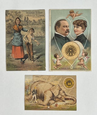 Item #8778 [Advertisements] Three 19th Century Chromolithographic Advertisements. Merrick Thread...