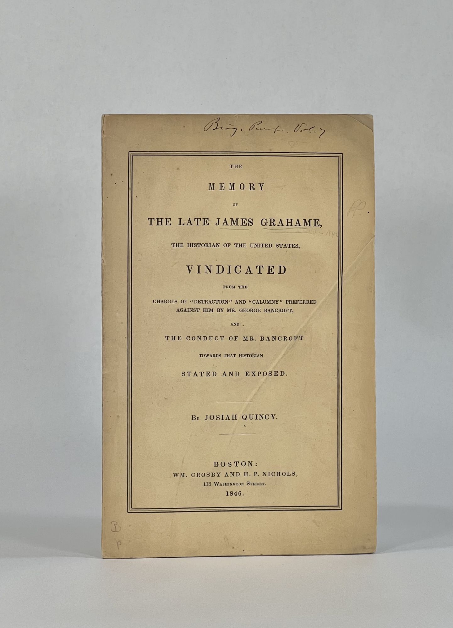 The Memory of the Late James Grahame, the Historian of the United ...