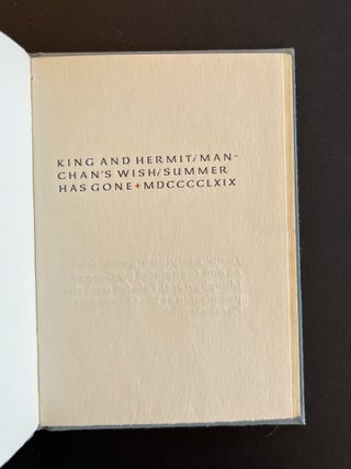 King and Hermit; Manchan's Wish; [and] Summer Has Gone