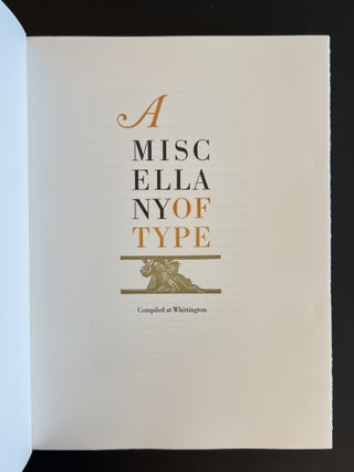 A Miscellany of Type Compiled at Whittington