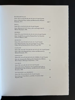 A Miscellany of Type Compiled at Whittington