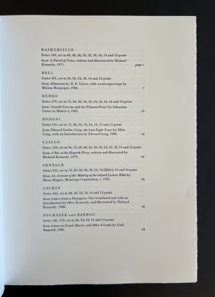 A Miscellany of Type Compiled at Whittington