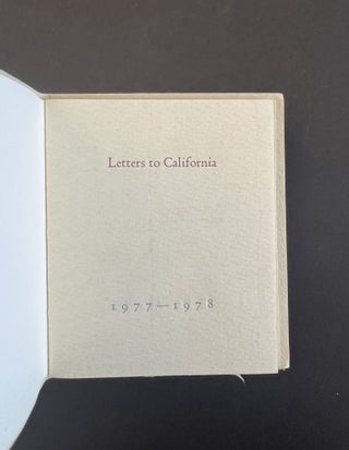 Letters to California, 1977-1978