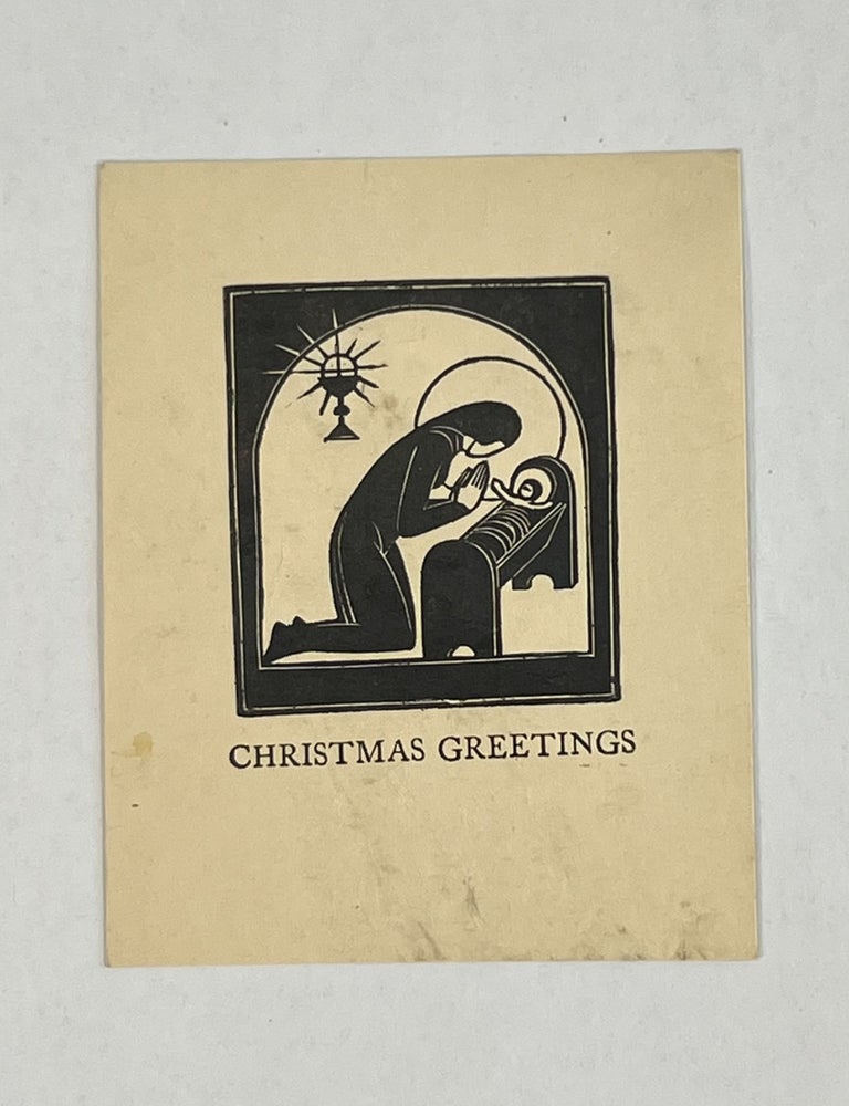 Item #9607 [Engraving] Christmas Greetings. Eric Gill.