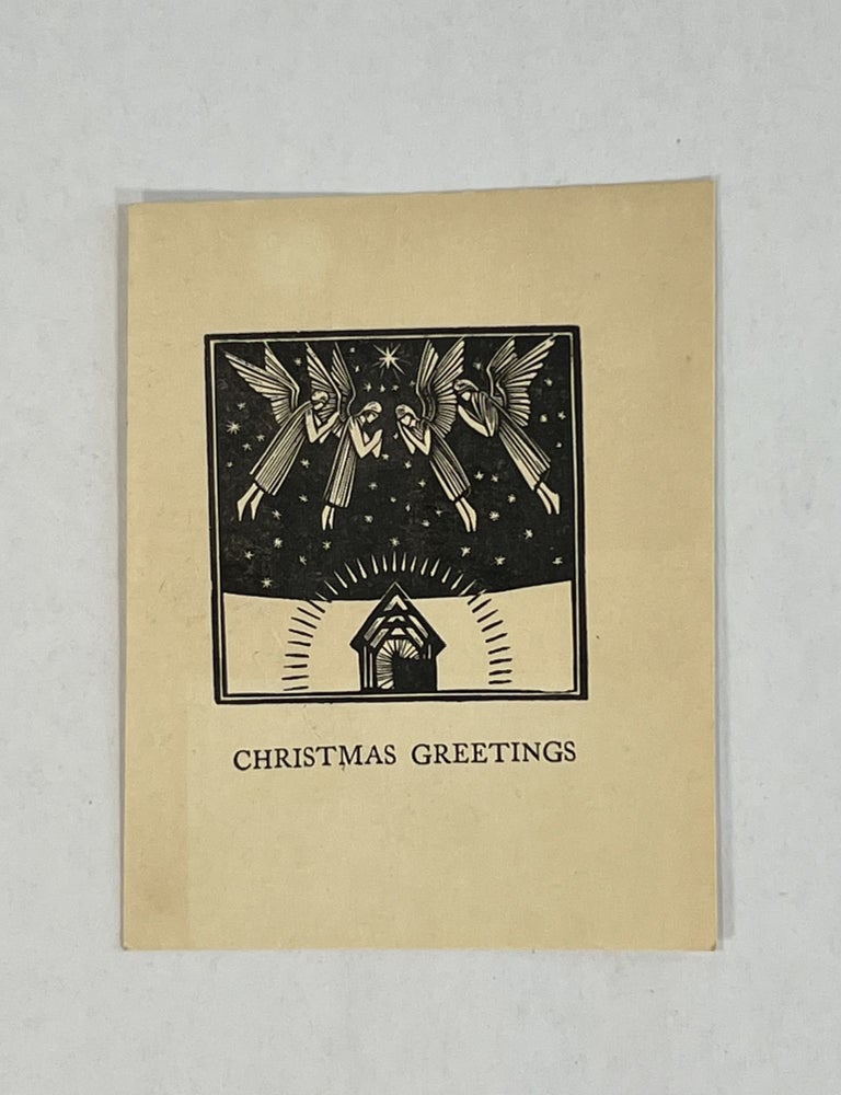 Item #9608 [Engraving] Christmas Greetings. Eric Gill.